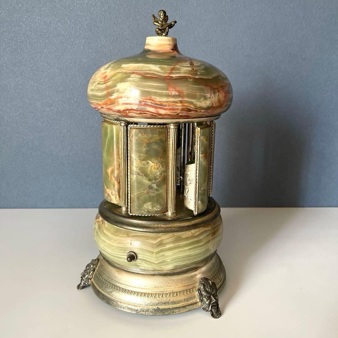 『修理　必要』リュージュ　陶器製カラクリ オルゴール　葉巻入れ　アンティーク