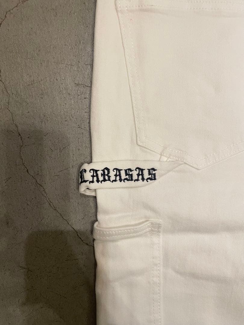 VALABASASバラバサス フレアスキニーデニム ホワイト 29