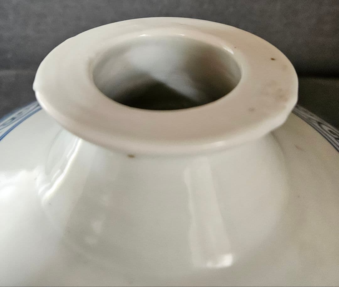 中国美術品　景徳鎮　元時代～明時代　青華　辰砂　陽刻浮彫細工　元染付写し　大梅瓶