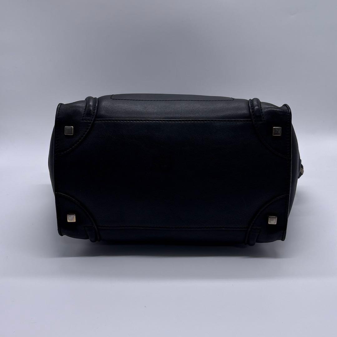 CELINE セリーヌハンドバッグ ラゲージ ミニショッパー レザー ブラック