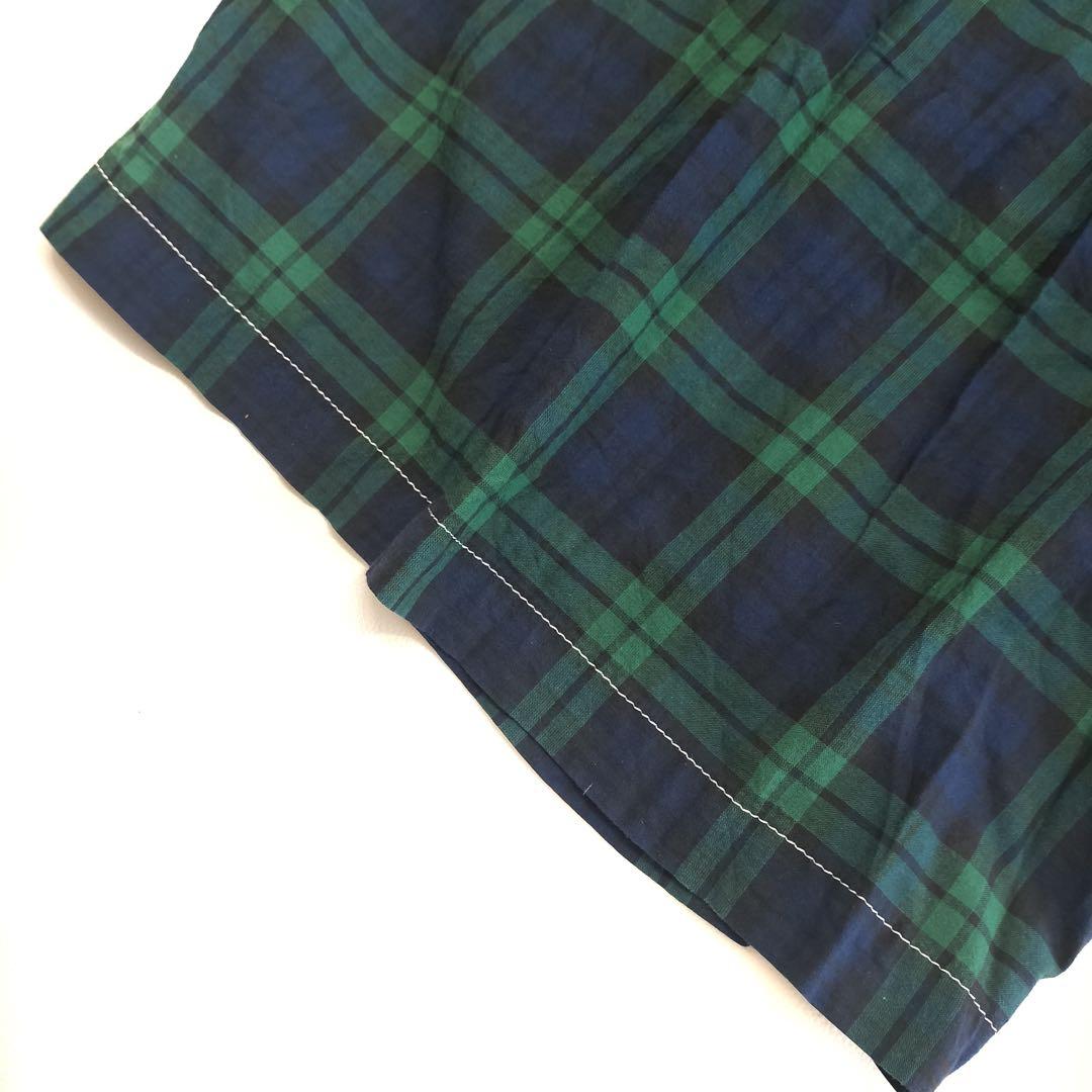 トリココムデギャルソン　チェック　ゴム　パンツ　グリーン　緑