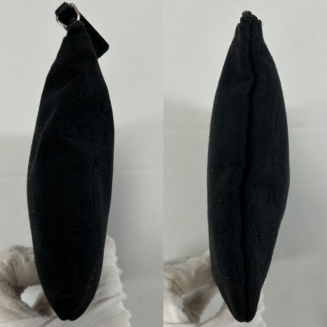 【美品/付属品完備】ブルガリ トートバッグ サークルロゴ ポーチ付 黒 A4可