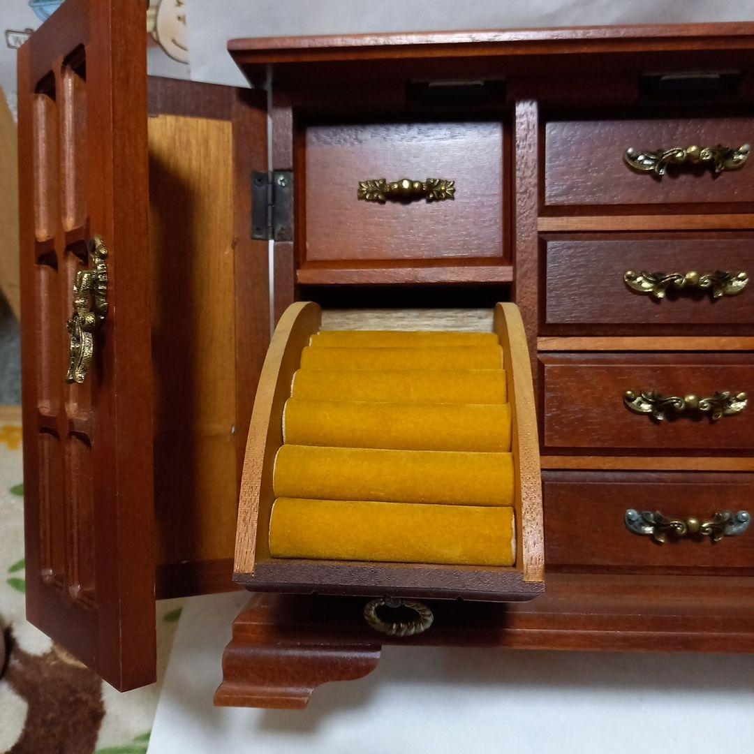 木製 アクセサリーケース オルゴール付き