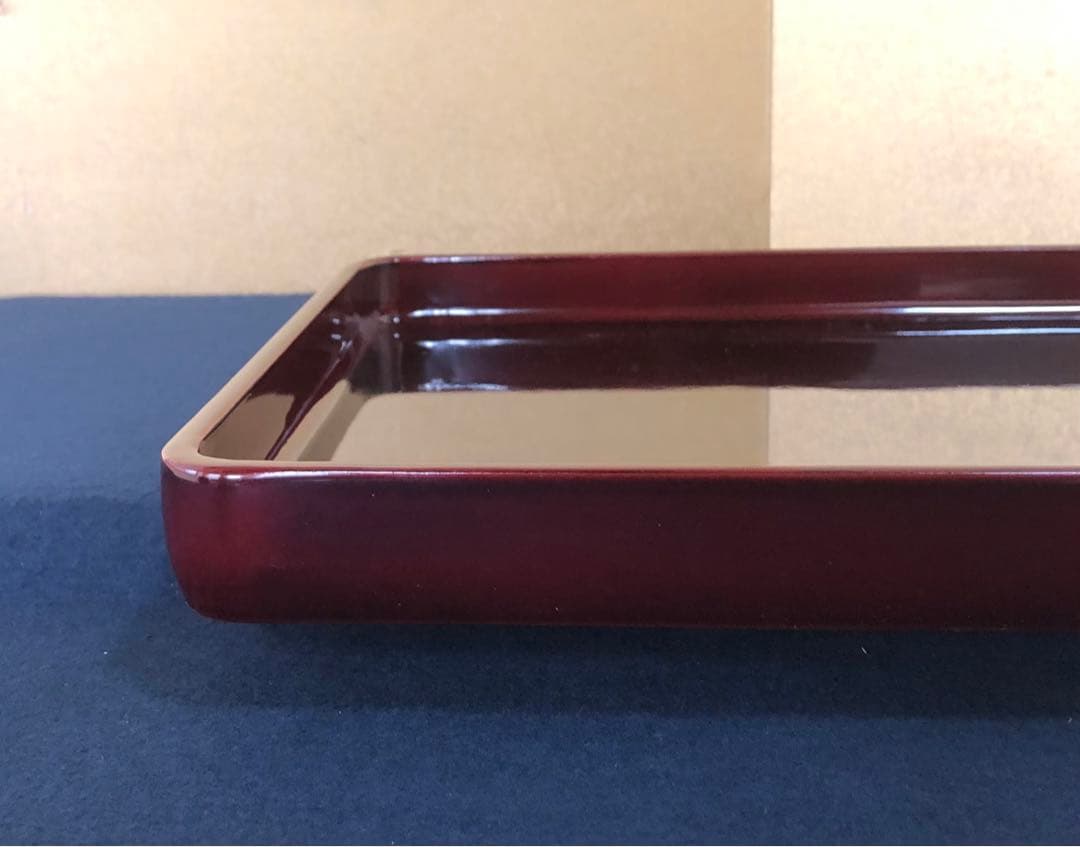 《R》春慶塗 会席膳5客 四方膳 銘々膳 木製漆器 木箱　260203く4