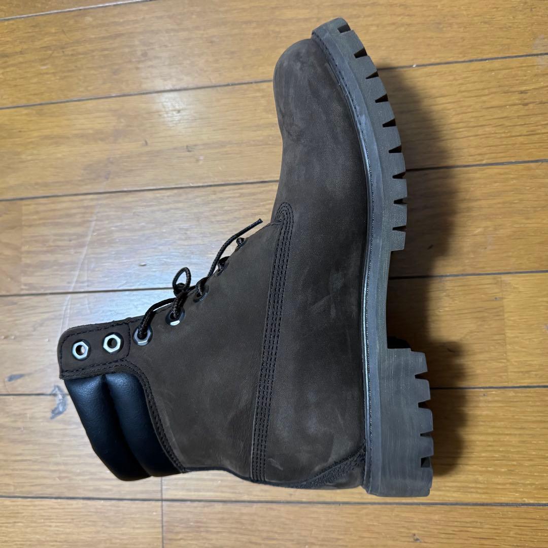 Timberland ダークブラウン ミッドカットブーツ 25cm