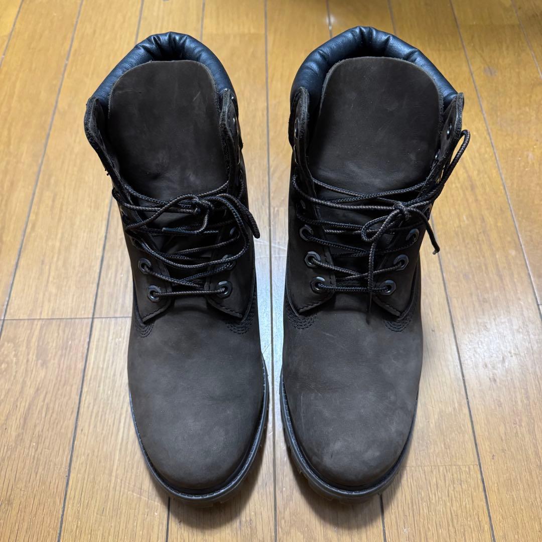 Timberland ダークブラウン ミッドカットブーツ 25cm