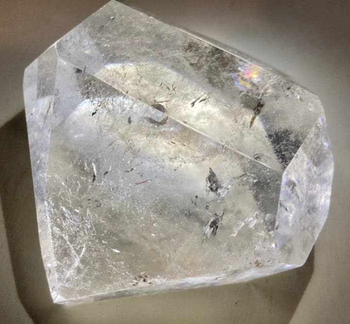 レインボー✨　エンジェルブレッシング　ダブルポイント 原石　ラフストーン