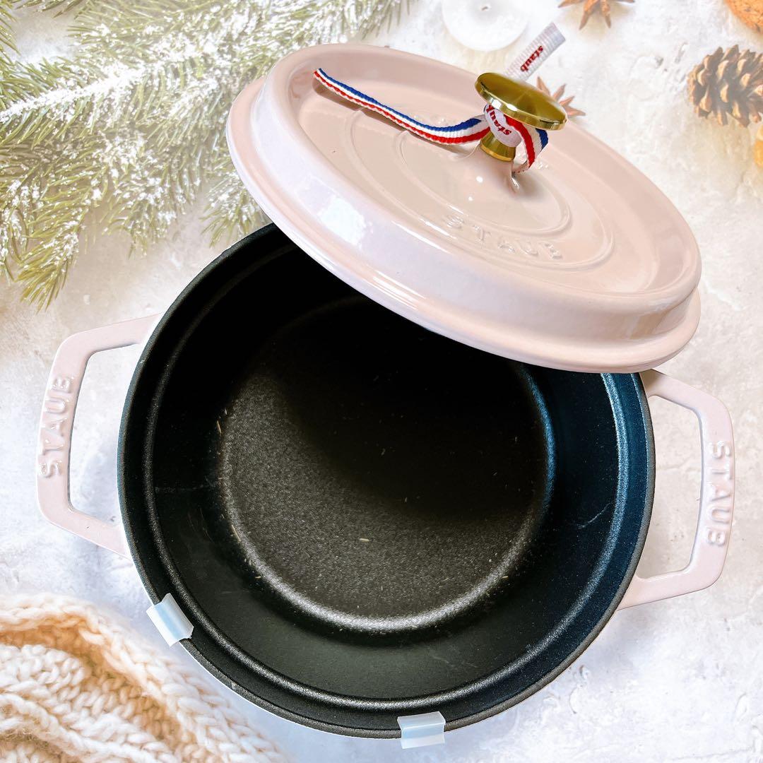 ♡ストウブ 鍋つかみ付き！ピコ　ココットラウンド　20cm ソルベローズ　ピンク