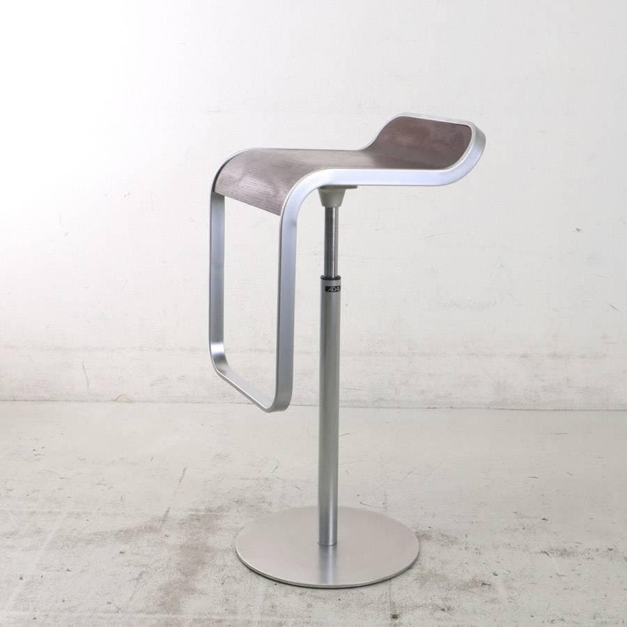 はなこ様6の3ラパルマ レム ハイスツール 板座 オーク突板 ブラウン昇降回転9