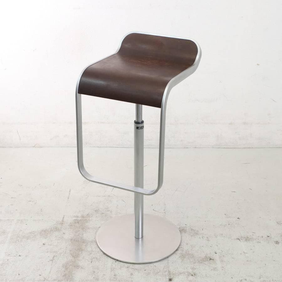 はなこ様6の3ラパルマ レム ハイスツール 板座 オーク突板 ブラウン昇降回転9