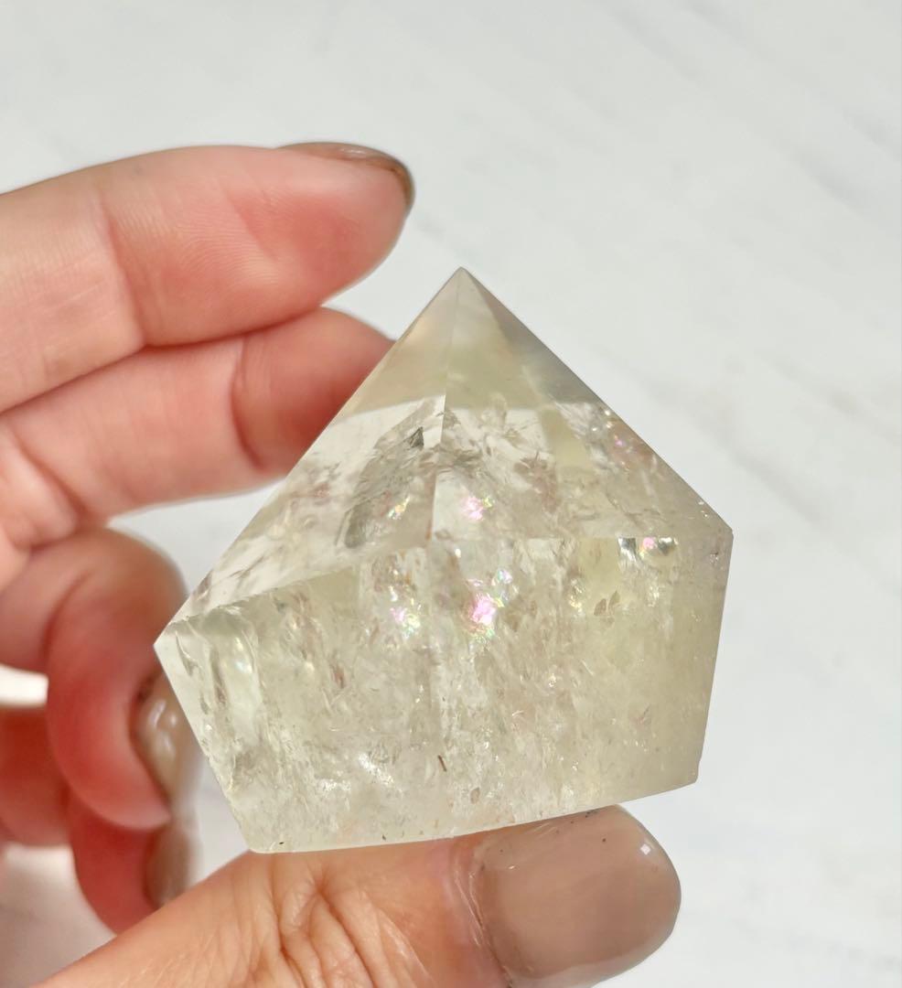 《非加熱・レインボー希少》ナチュラルシトリン　ダイヤカット＊高透明度　多面カット