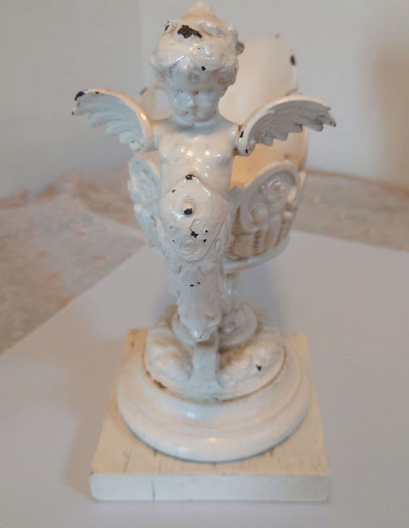 白いオブジェ天使 アンティーク エンジェル イギリス