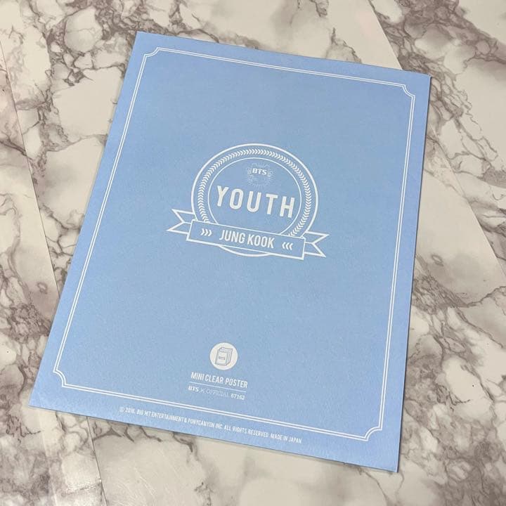 ◎ 【レア】 BTS YOUTH ジョングク クリアポスター 5枚セット
