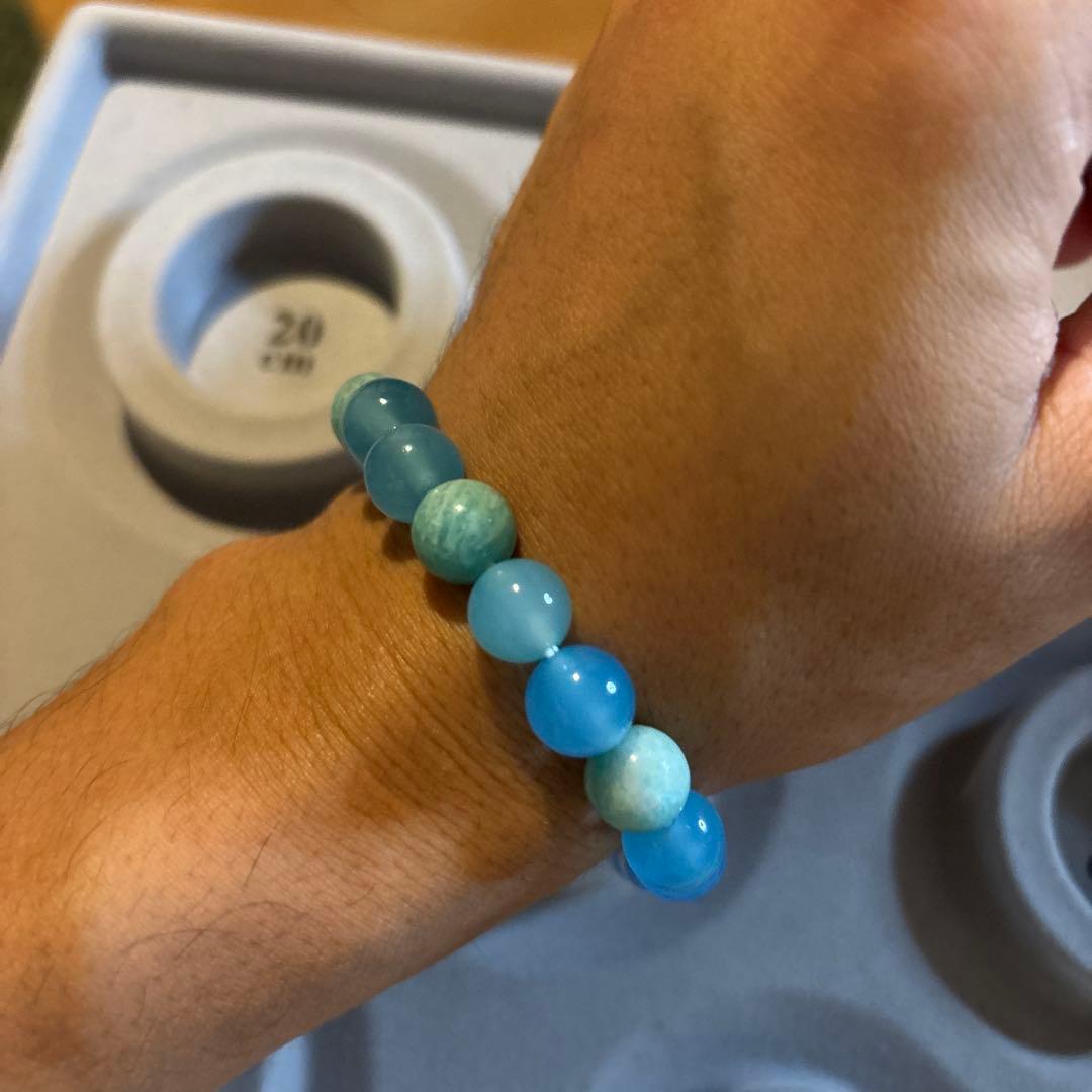 老玉髄龍眼天珠さん！綺麗！青瑪瑙！綺麗！ズーンとくる！アマゾナイトも！