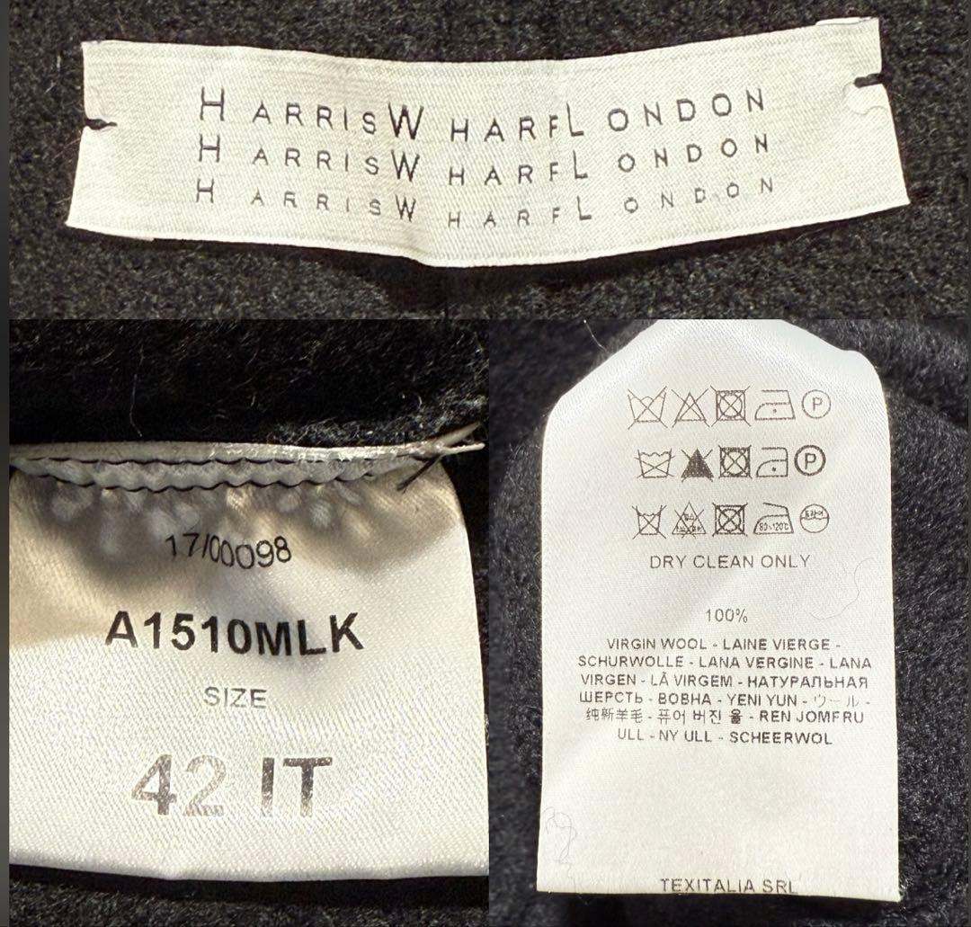 美品　希少　ハリスワーフロンドン　キモノマントル　コート　ポンチョ　グレー