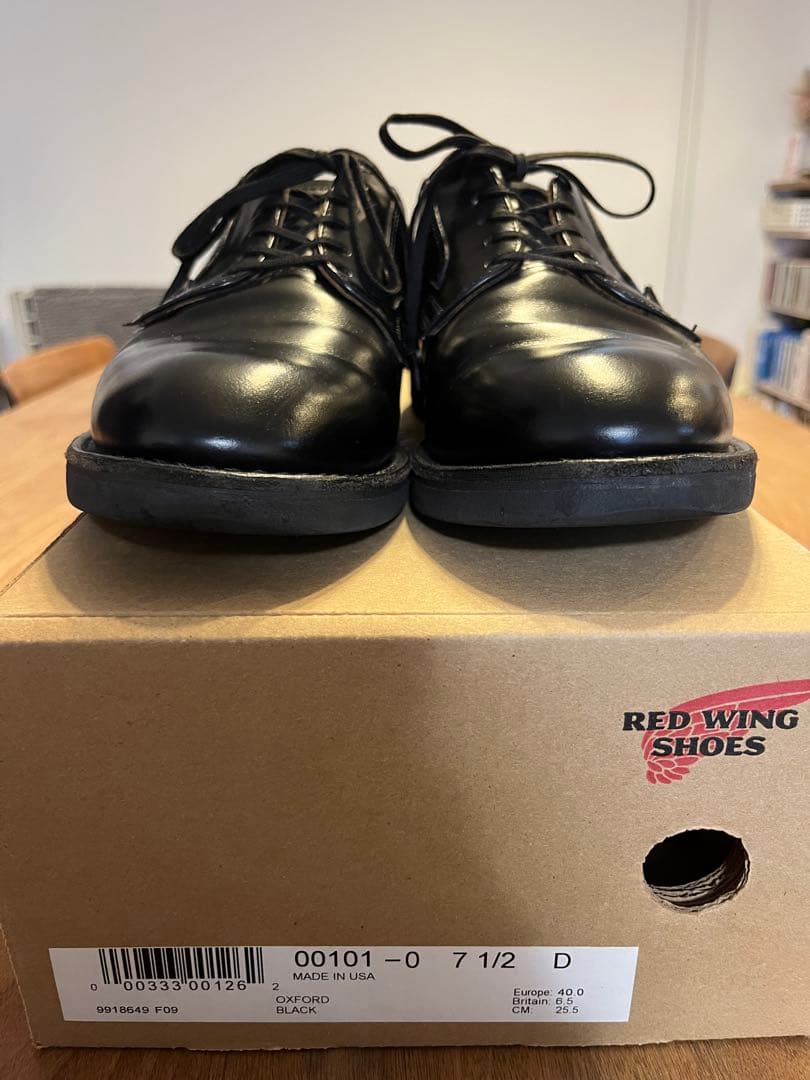 RED WING SHOES ポストマン101 7 1/2 D ブラック