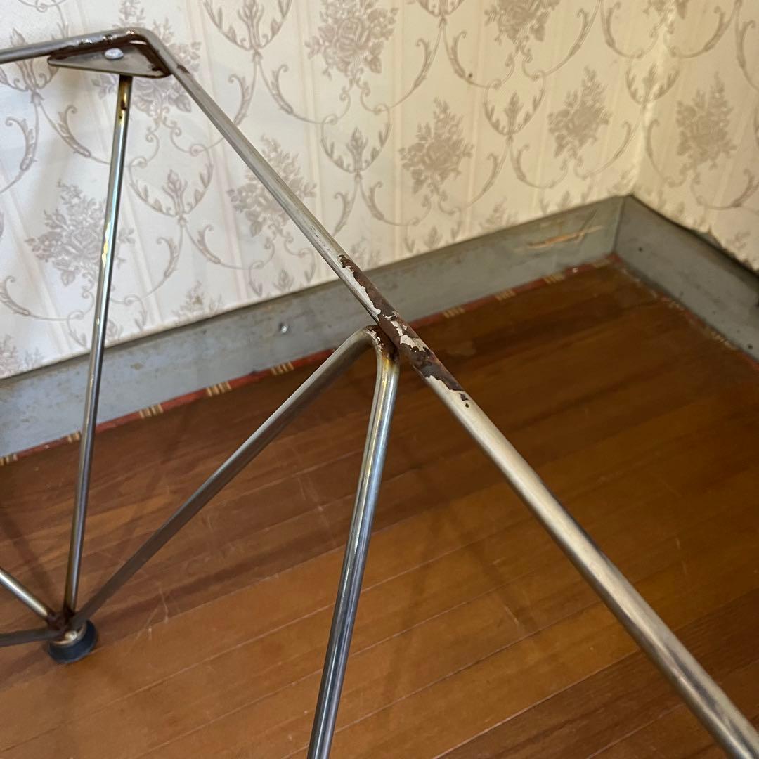 【アンティーク】アイアンフレーム 鉄脚 ガラステーブル ローテーブル 男前