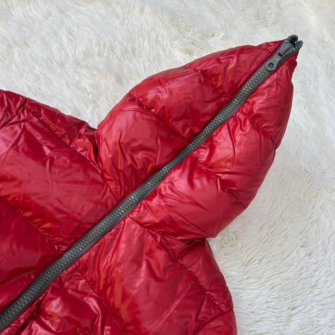 【極美品/L】デュベティカ ダウンジャケット ジップジャケット 赤 肉厚 フード
