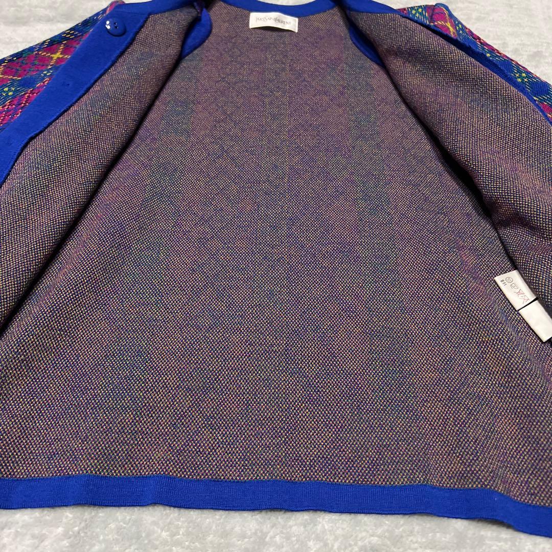 美品！ Yves Saint Laurent アーガイルパターンジャケット