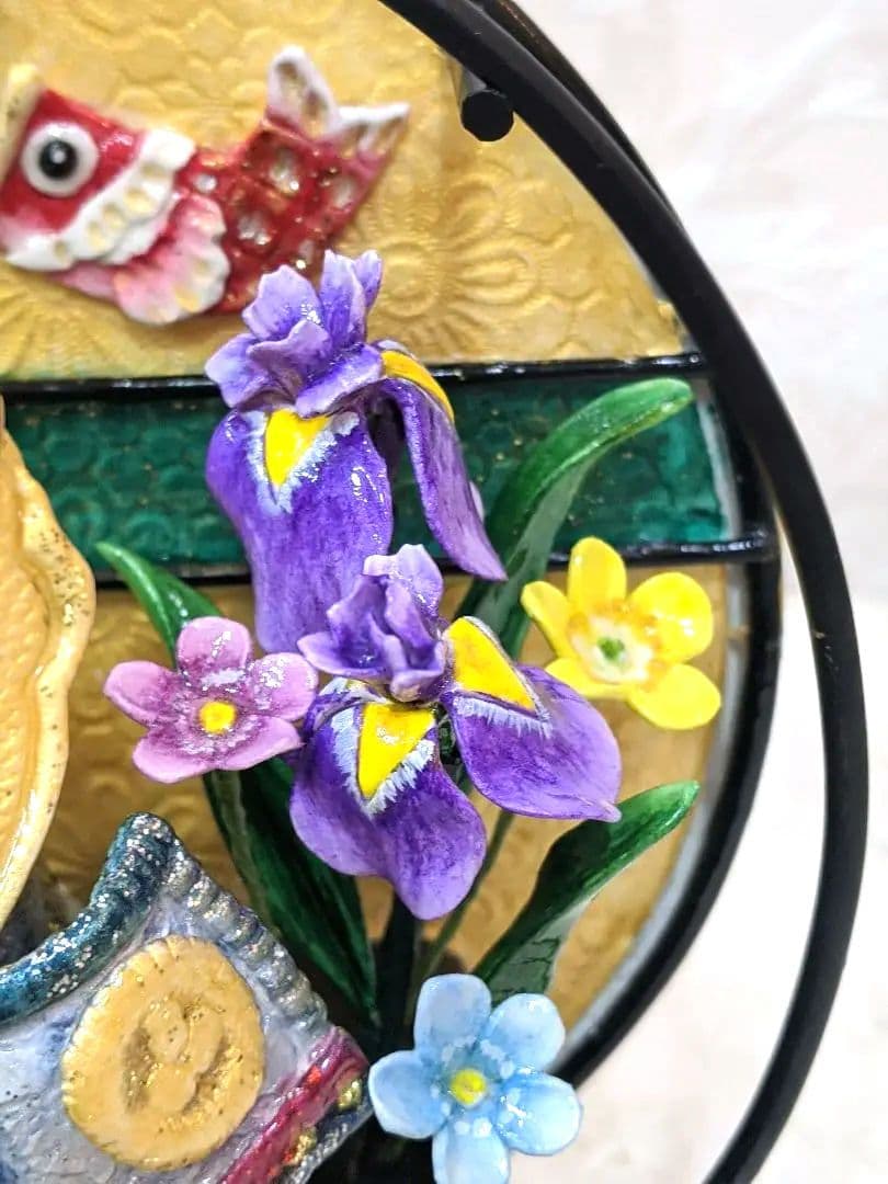 クレイフラワー✡兜飾り✡端午の節句✡ハンドメイド