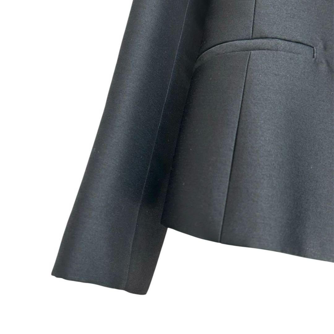 美品✨yoko chan　ヨーコチャン ノーカラージャケット　ブラック 38 絹