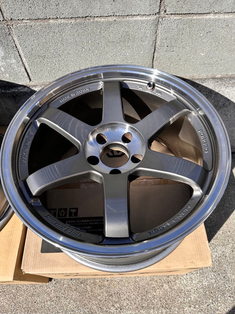 RAYS TE37 SL 18インチ ブラックホイール 4本セット