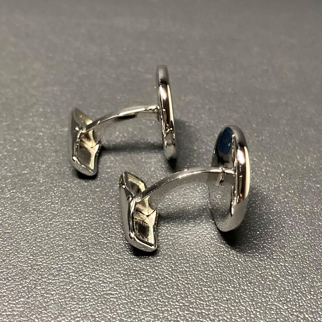 【美品】ダンヒル　カフリンクス　トゥイニーデビル　オーバルブルー　シルバー925