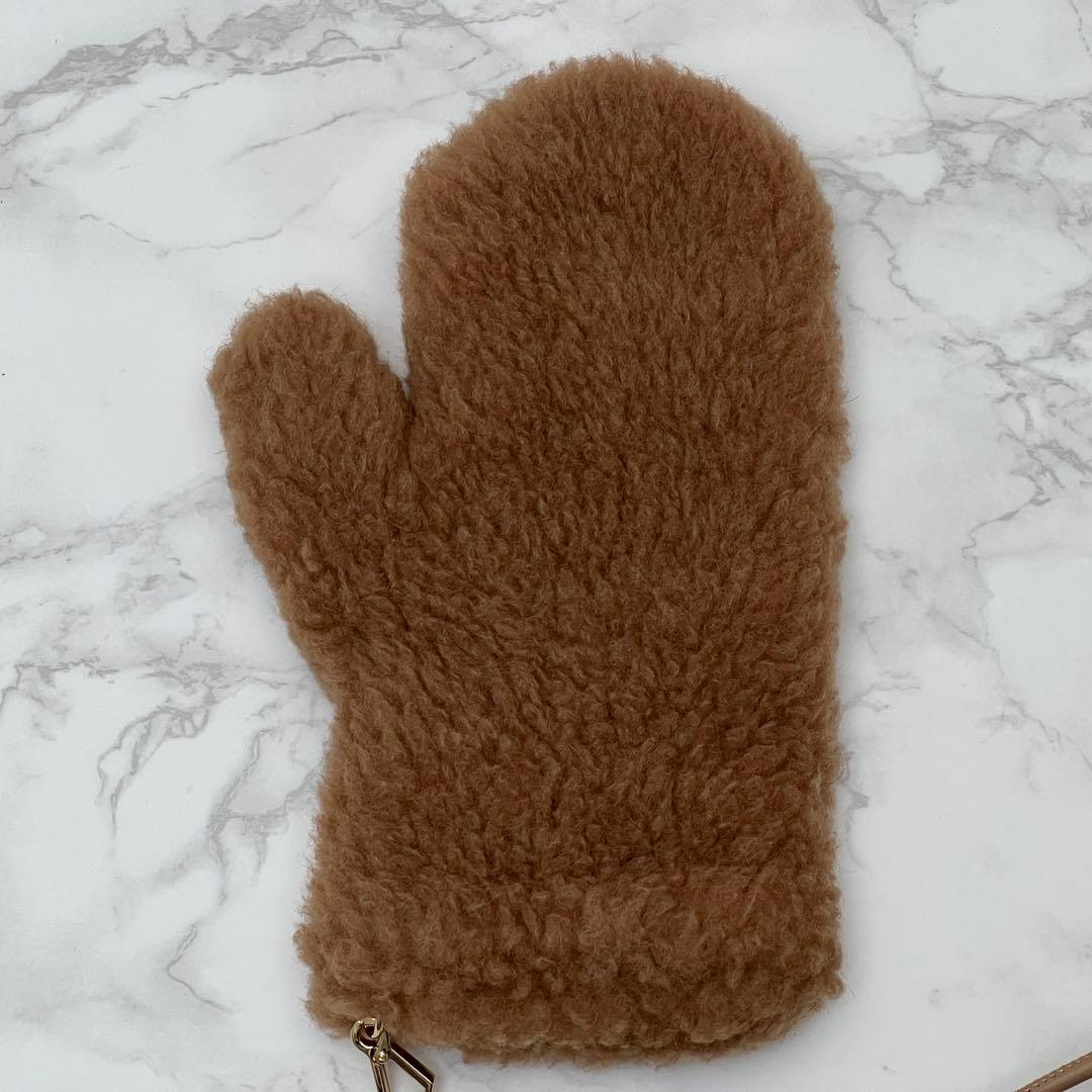 マックスマーラ カシミヤ テディベア ミトン アパレル 現行品 ブラウン 手袋