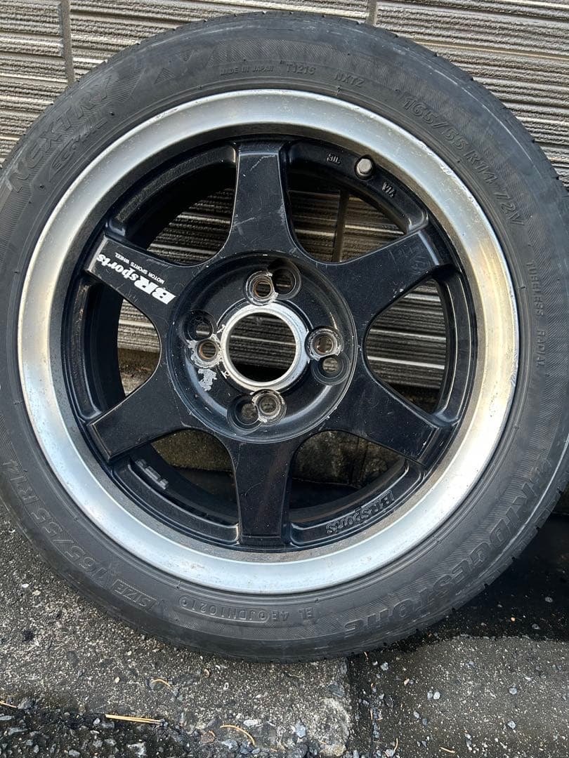 ブラックレーシング BR sports ホイール14インチ4穴マルチ 2本