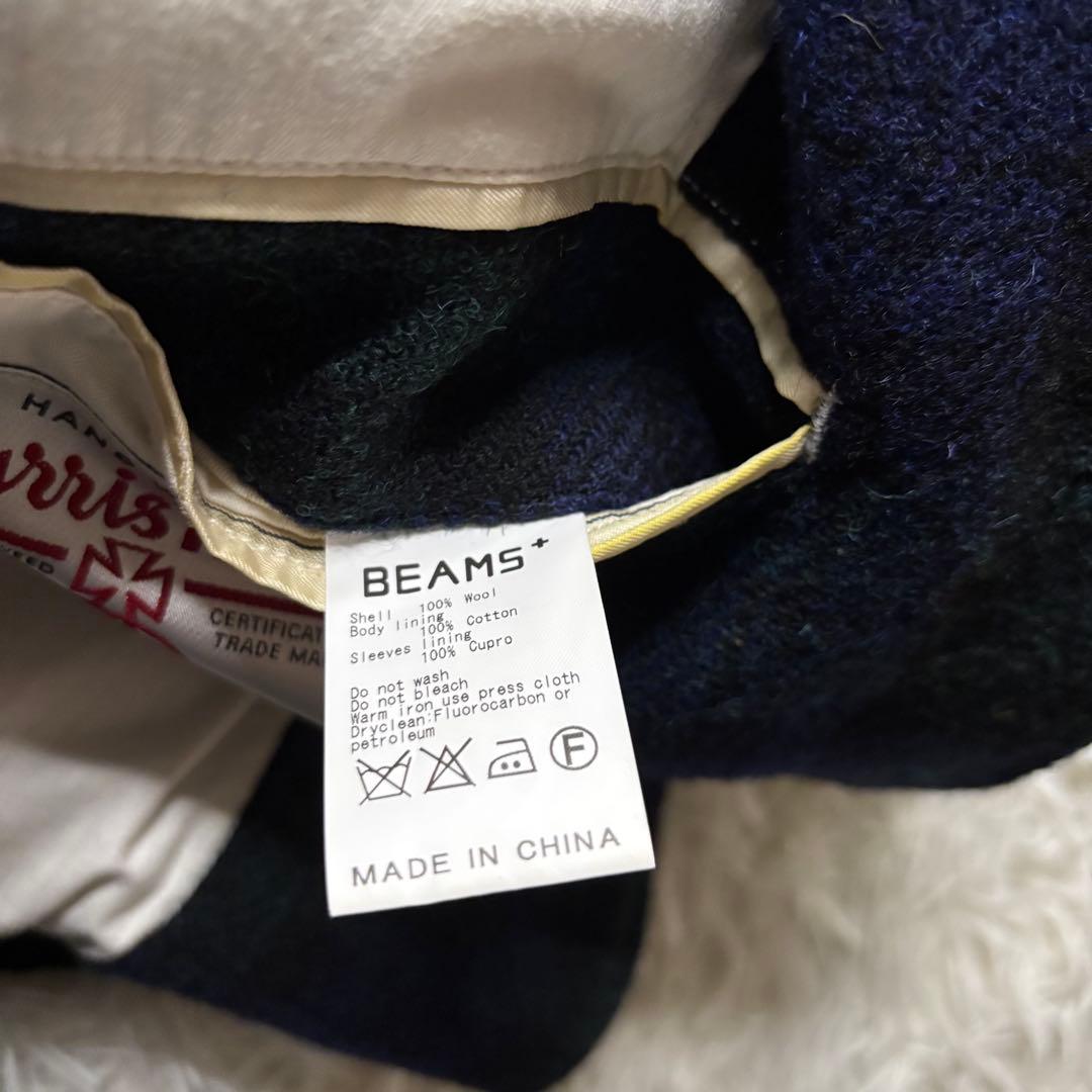 BEAMS+ ハリスツイード ベスト ブラックウォッチチェック ジレ カジュアル