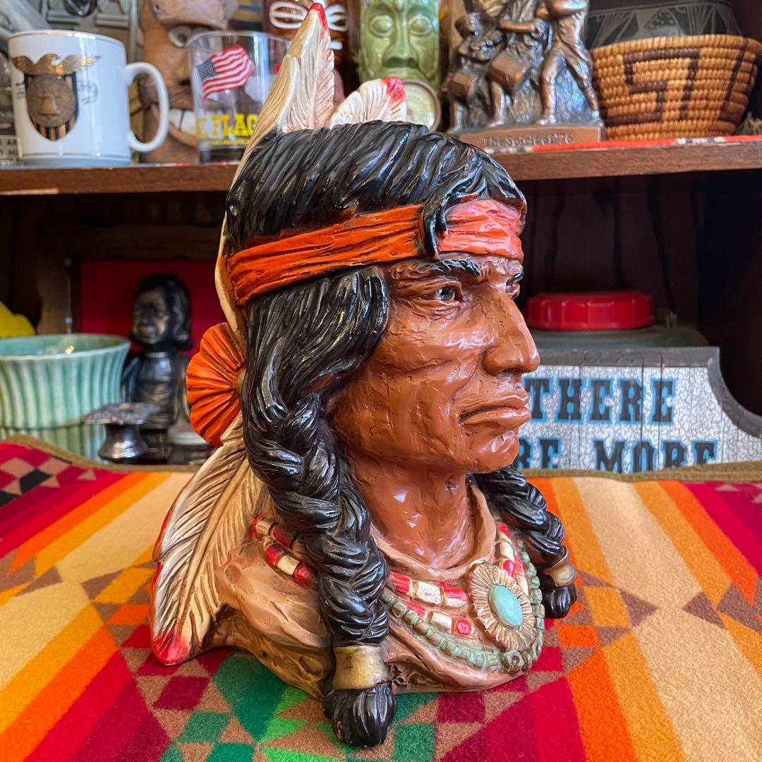 希少レア！60's ネイティブアメリカン像　USAアンティークナバホ族アリゾナ州