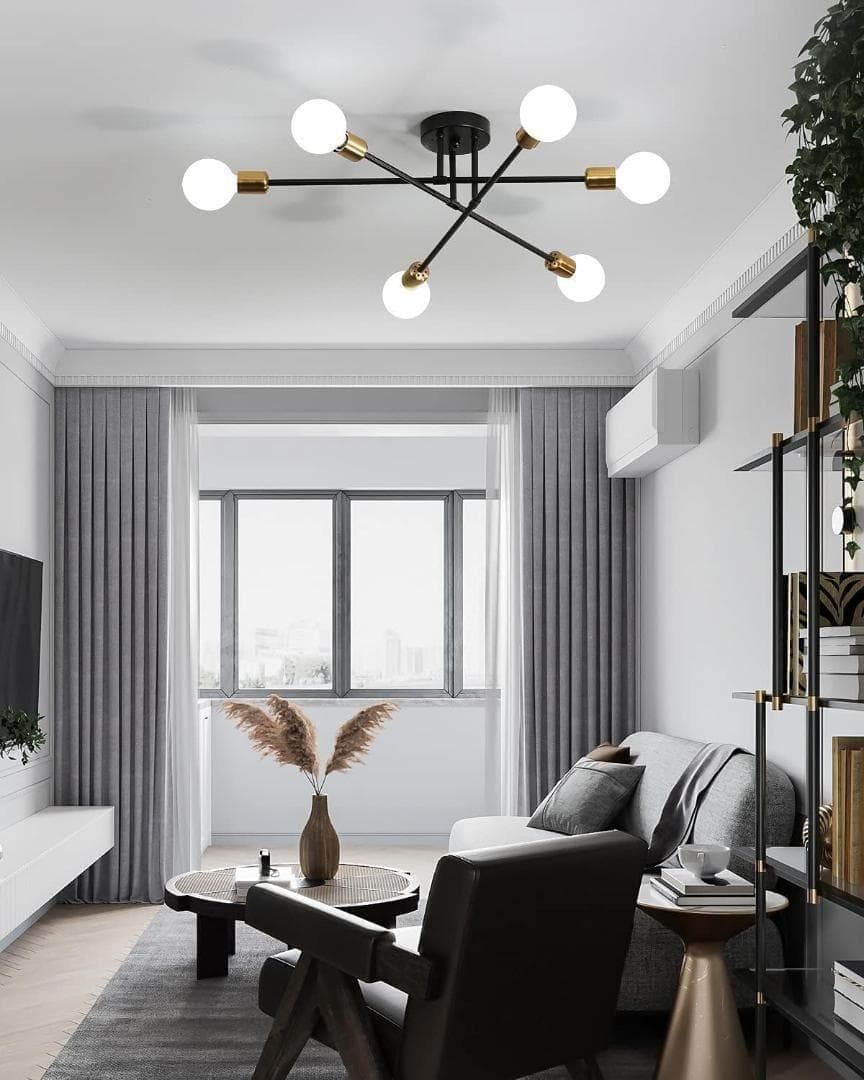 【M2209-118-86】6灯シャンデリア 回転式シーリングライト 北欧