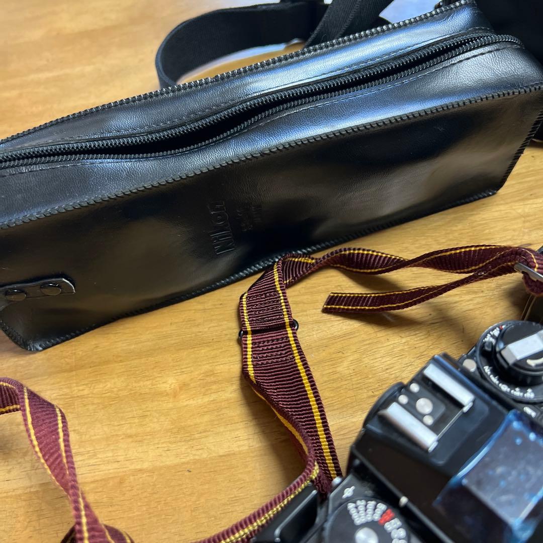 Nikon ニコン　FA フラッシュ　レンズ　フィルム　美品　バック　ケース　革