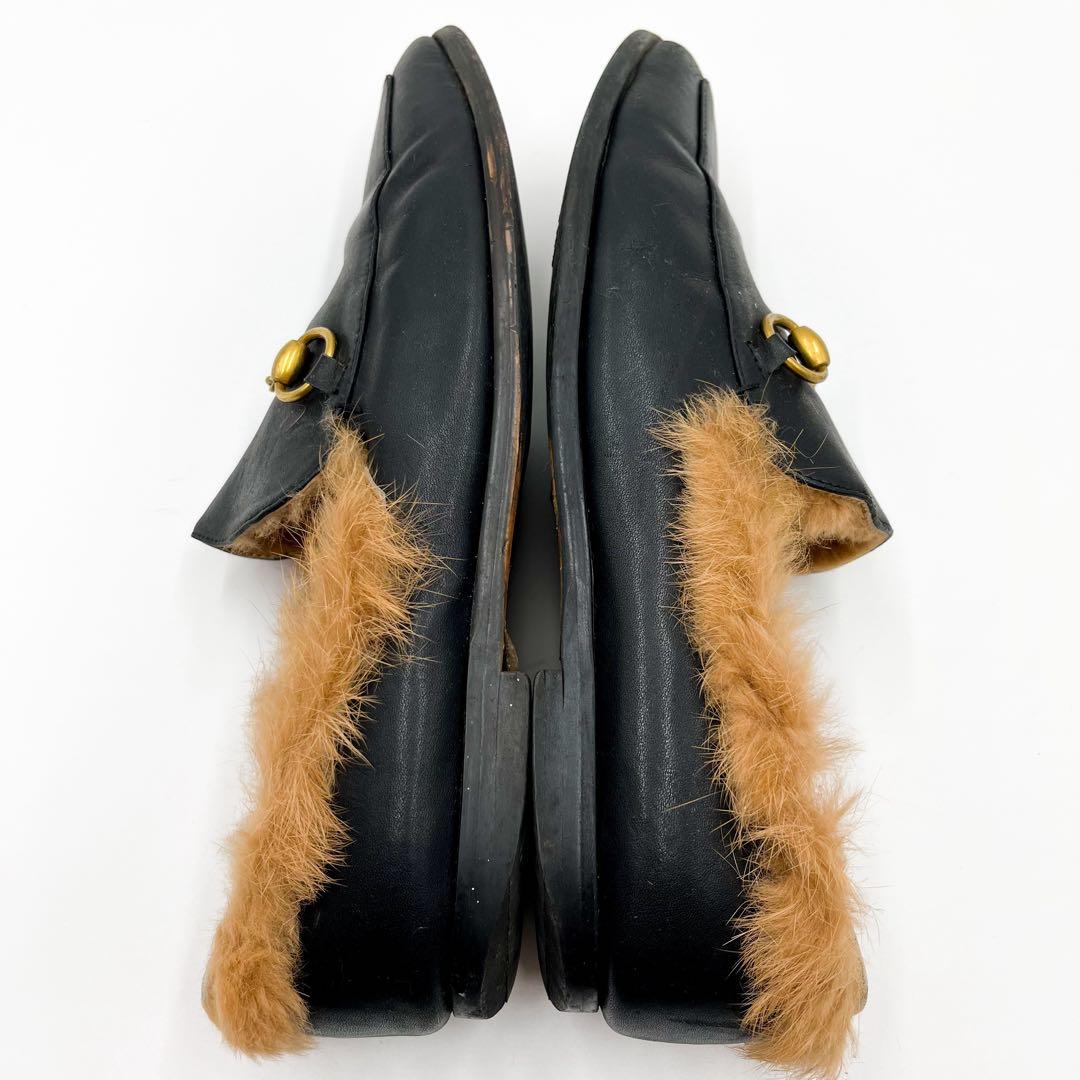 GUCCI ローファー 革靴 プリンスタウン ホースビット 42 ブラック