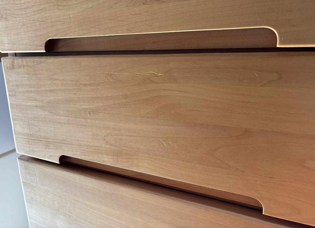 服部家具 天然木チェスト PARCO 120 LC-4、4段 幅120cm