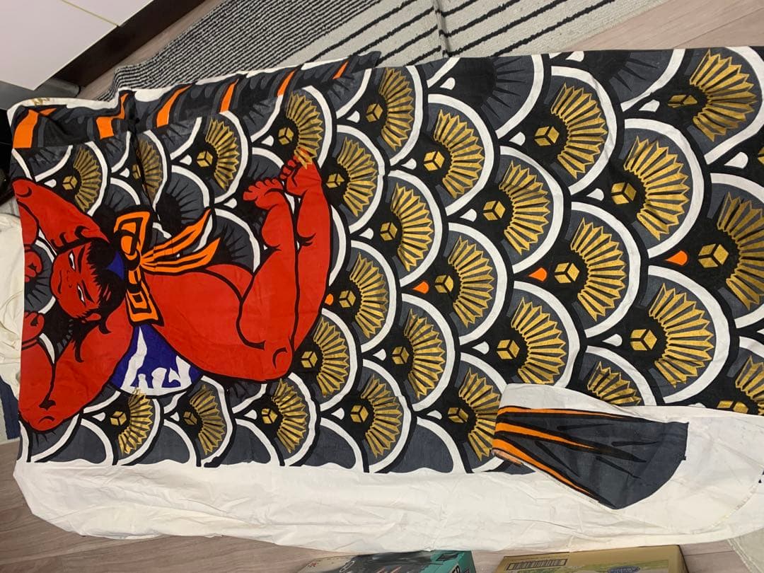 鯉のぼり　5m 綿　黒　金太郎　単品　こいのぼり