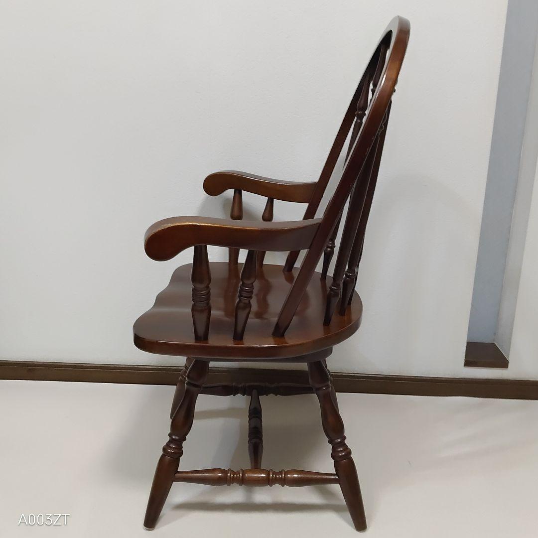 フープバック　回転式ウインザーチェア アームチェア