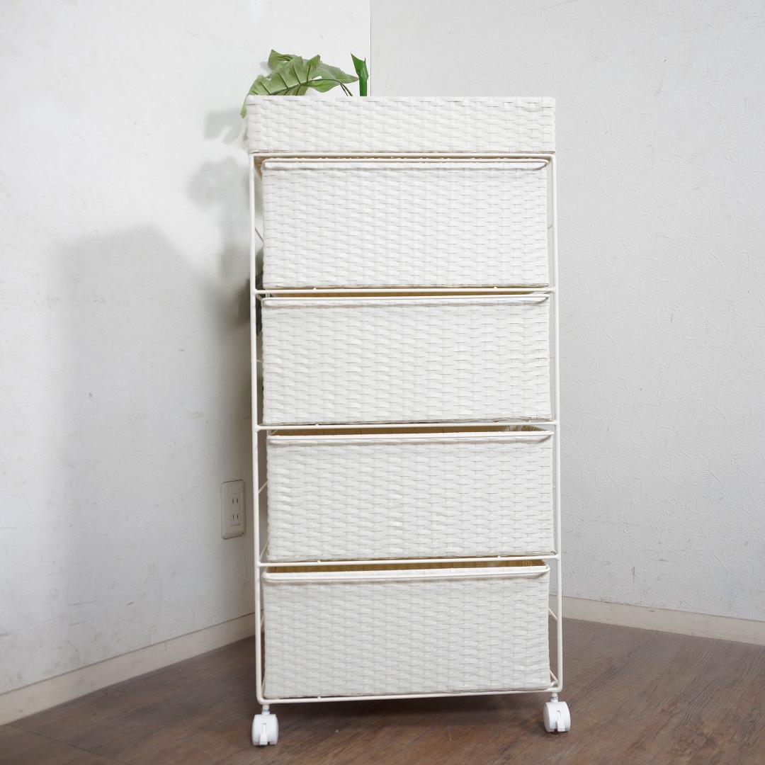 【新品】ランドリーチェスト　天板収納スペース　キャスター付　アウトレット