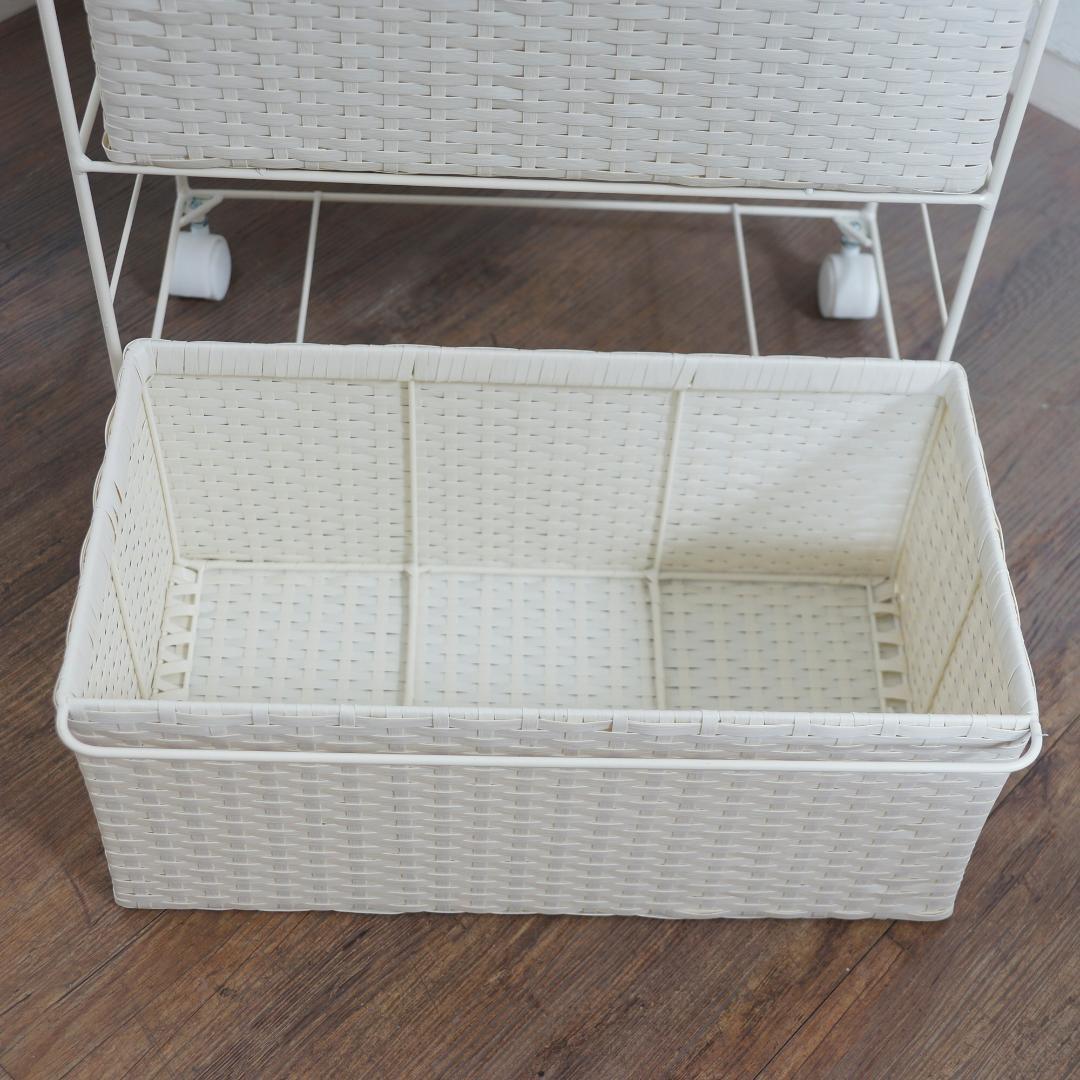 【新品】ランドリーチェスト　天板収納スペース　キャスター付　アウトレット