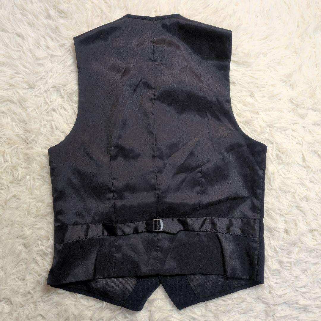 【コムサイズム✨3ピース✨S】スーツ セットアップ ストライプ 背抜き 夏用