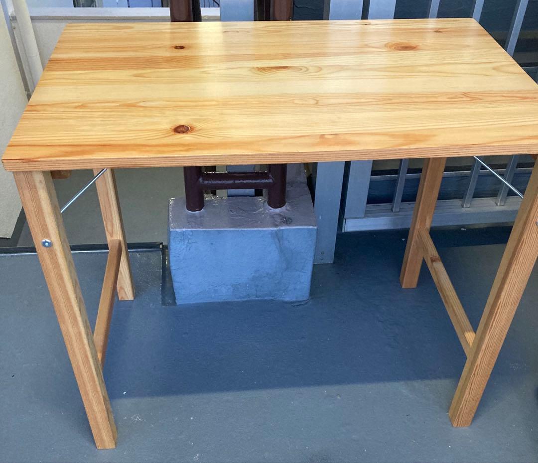 「置き配専用」パイン材 折りたたみ　MUJI 無印良品 机 折り畳みテーブル