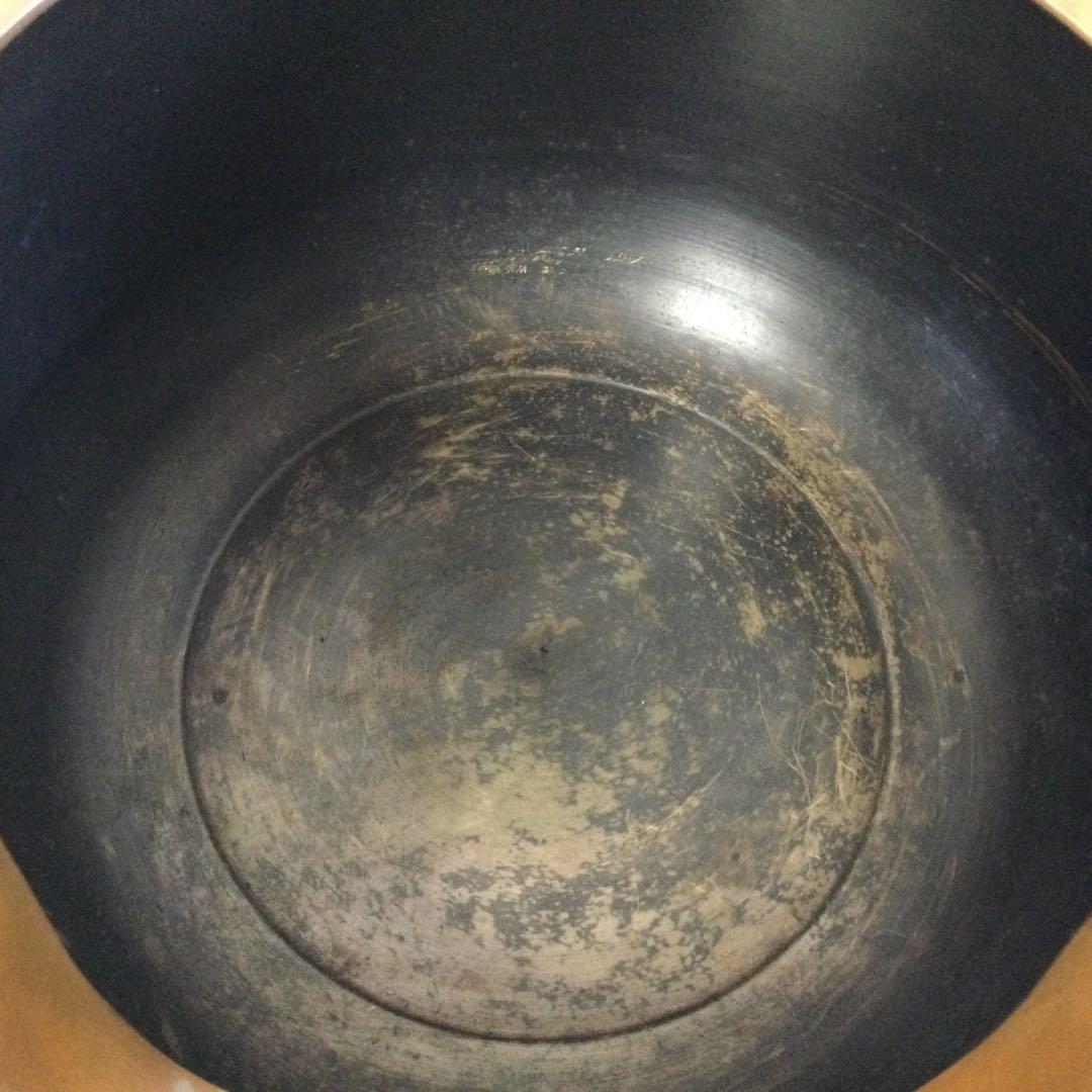 面取風炉 唐銅製 敷瓦 五徳 敷板付 茶道具 銘無し L302