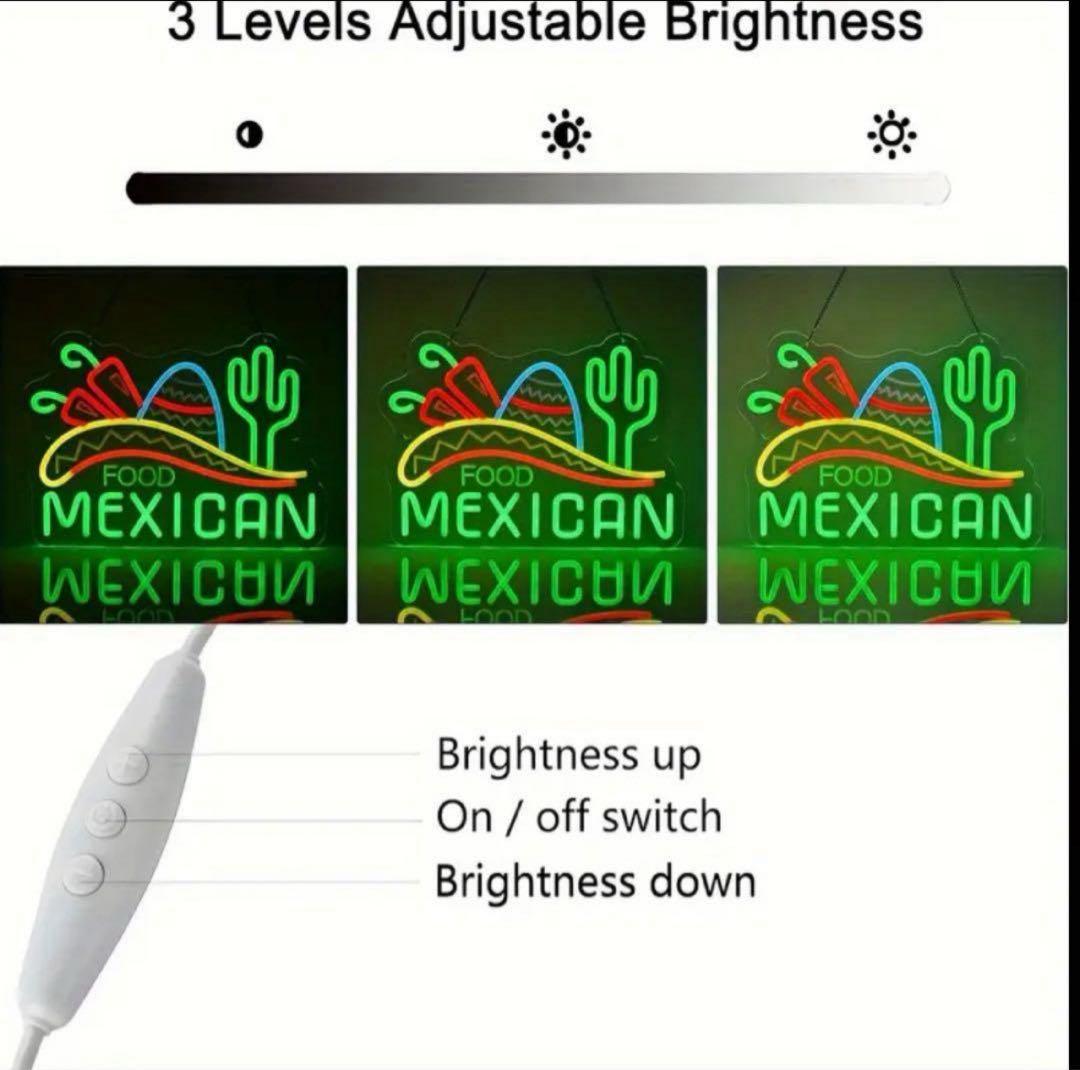 メキシカン ネオンライト LED 壁掛け カフェ風 インテリア照明