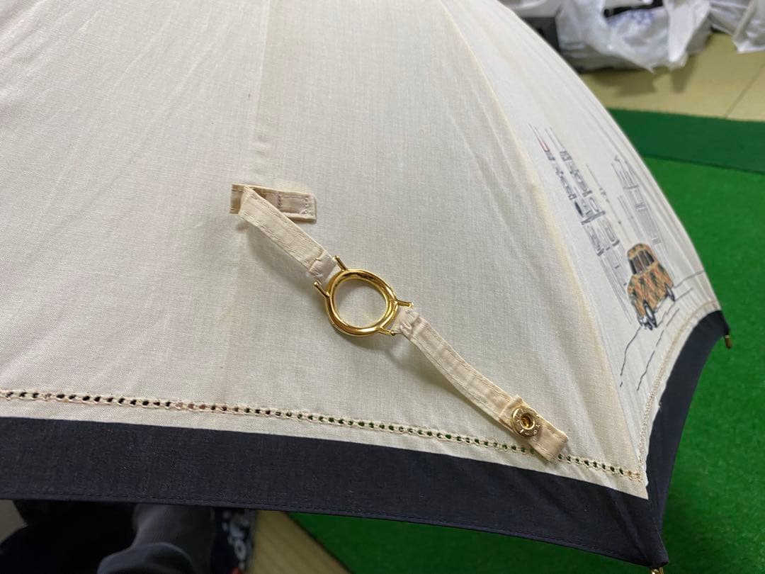 Burberry バーバリー　ノバチェック　日傘　犬とお散歩