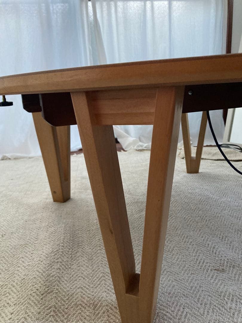 【値下げしました】こたつテーブル　丸型　85cm オーク突板