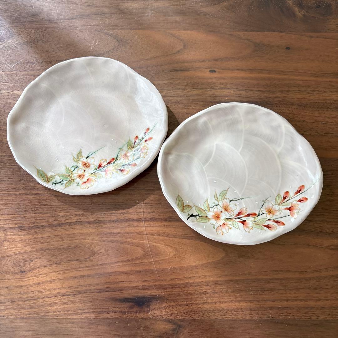 京焼　陶葊　桜柄2枚セット