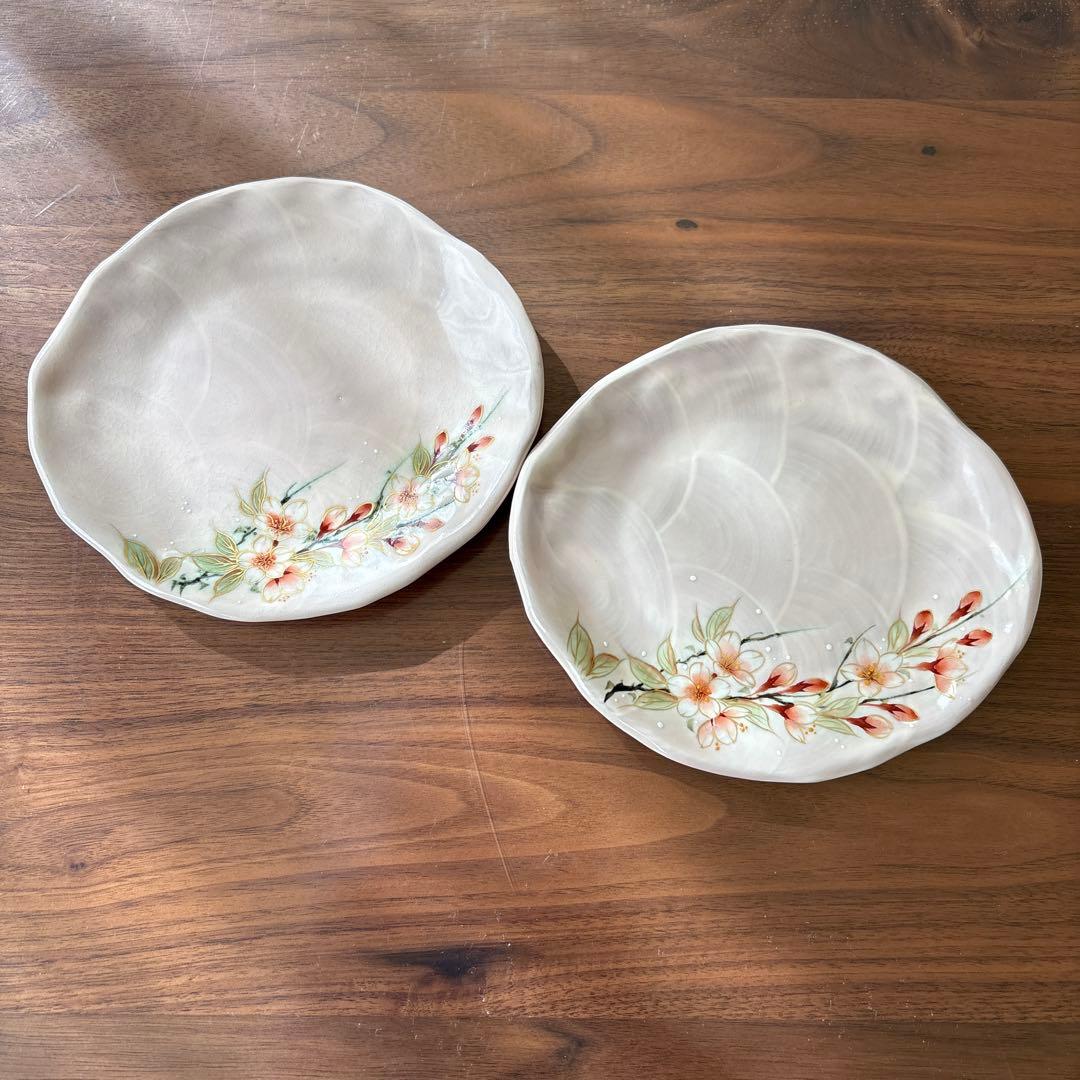 京焼　陶葊　桜柄2枚セット