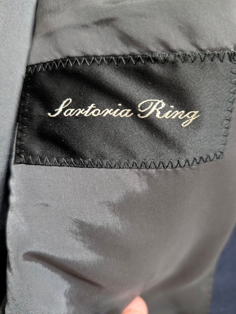 ロロピアーナ ネイビー　ウール　ビジネス スーツ