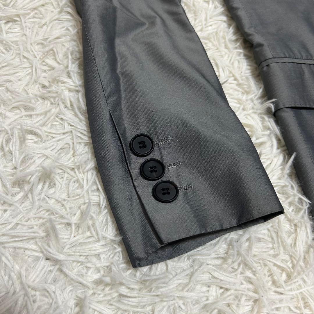 良品✨ジャンポールゴルチエ 光沢 シルバー メンズ上下スーツ セットアップ 46