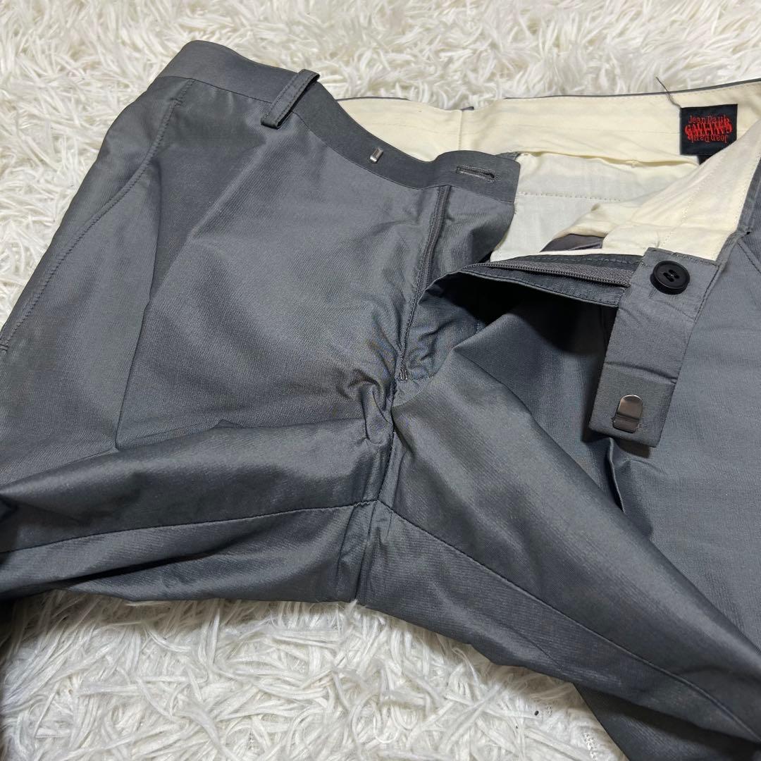 良品✨ジャンポールゴルチエ 光沢 シルバー メンズ上下スーツ セットアップ 46